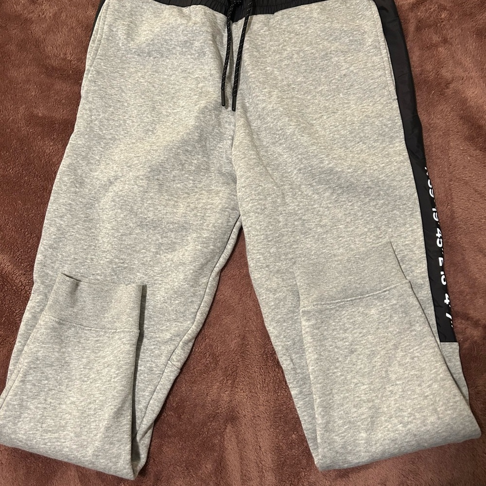 H&M Sporty Gray and Black Joggers with Elastic Waist